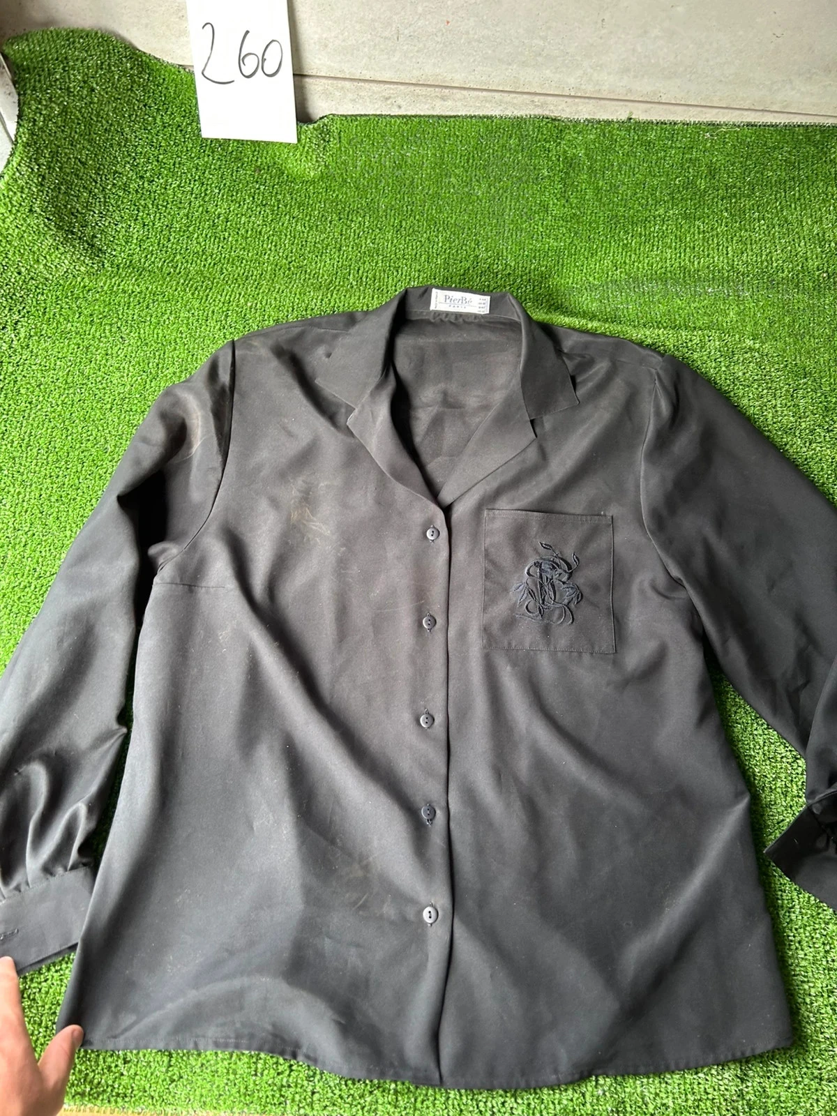 Chemise noire vintage pier bé paris taille 44